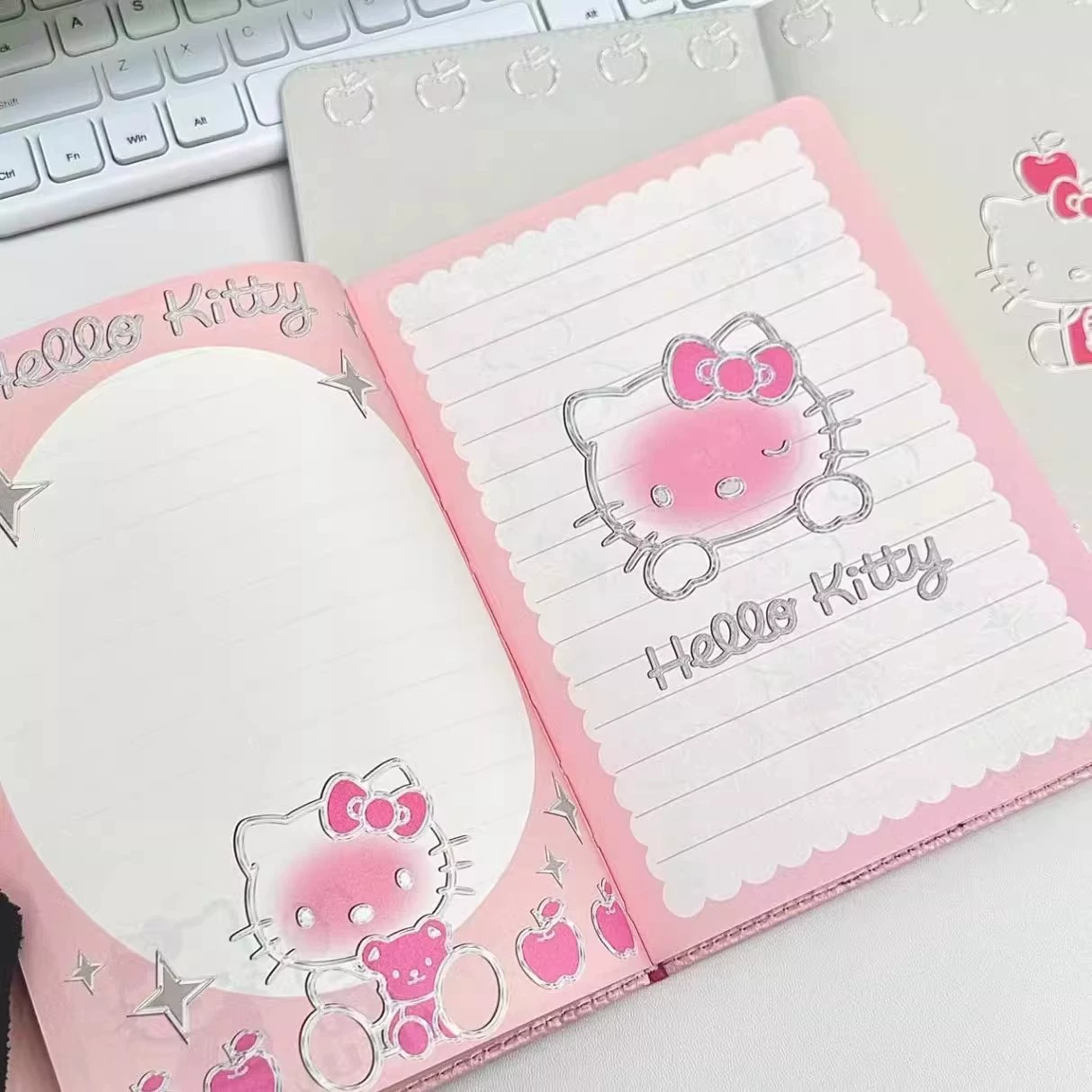 Hello kitty, high quality cute laptop, polyurethane notebook, increased thickness