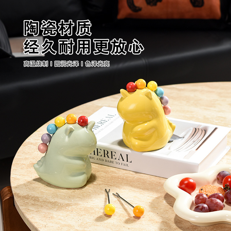 不锈钢水果叉高颜值套装家用不锈钢轻奢高级感客厅摆件收纳甜品叉|undefined