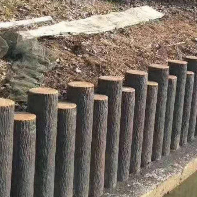 水泥仿木树桩别墅庭院园林绿化造景防水防晒防虫防火耐磨本地发货