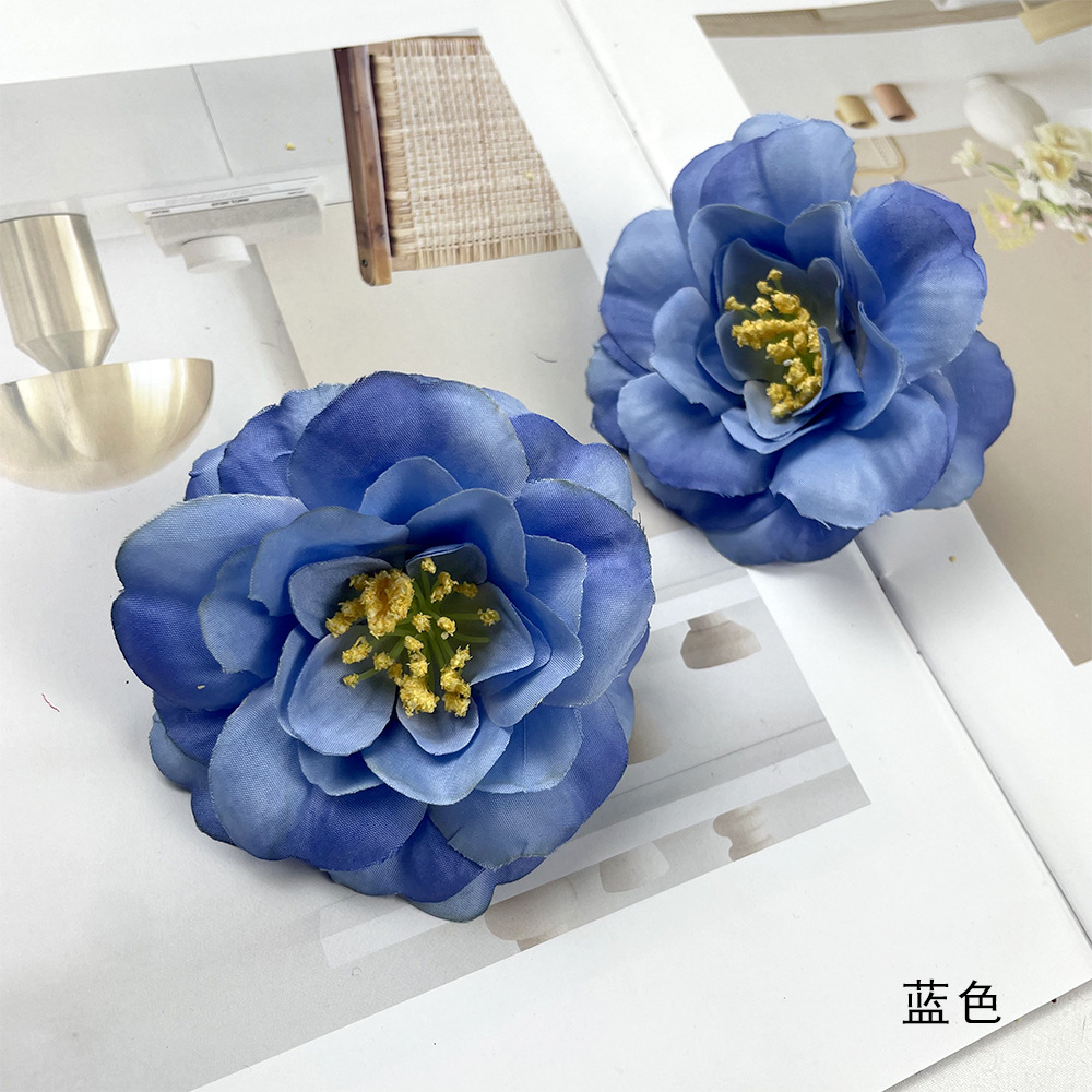 Cabeza coreana de flores de osmanthus diy núcleo de hierba peonía de flores falsas hechas a mano tocado de flores material de pinza de flores paquete de decoración de pared de flores para el hogar