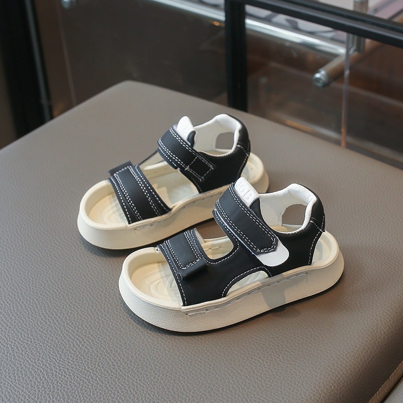 Kids Velcro Sandals Breathable Comfortable Soft Sole Waterproof Ultra Lightweight Summer Beach Style_voghion.com