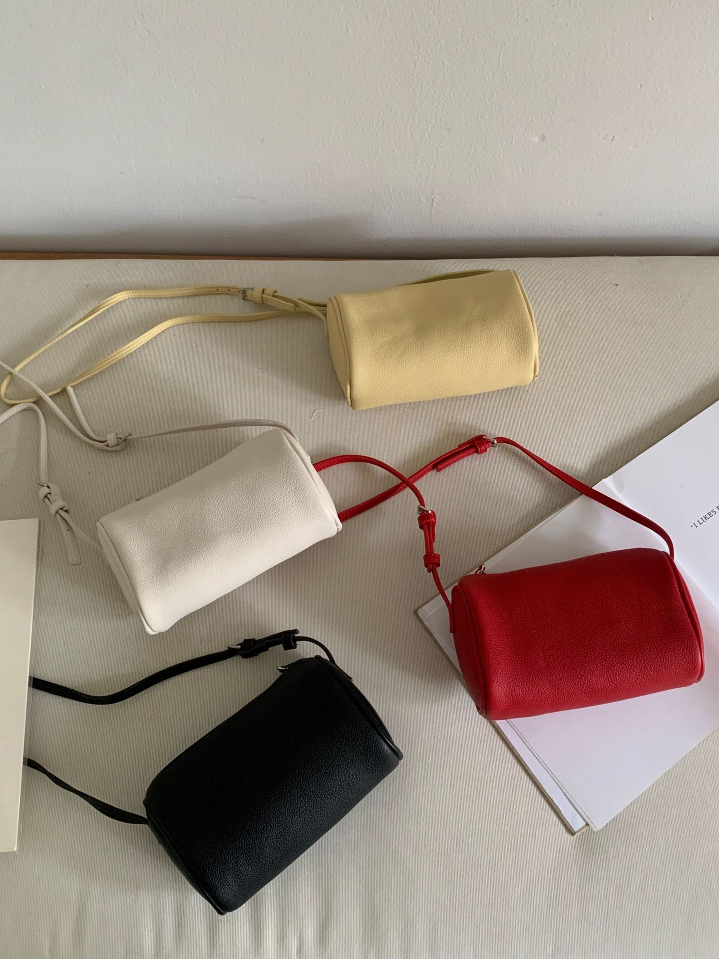 Textured PU Leather Barrel Zip Bag 7