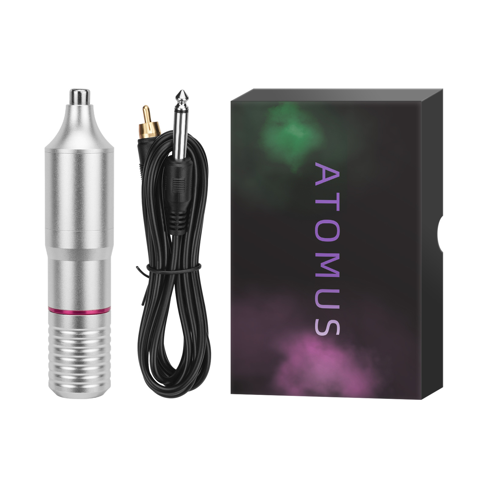 Multi-color de la pluma larga máquina de tatuaje motor máquina todo en uno (incluida la línea de gancho) línea de corte de tatuaje equipo de máquina de niebla