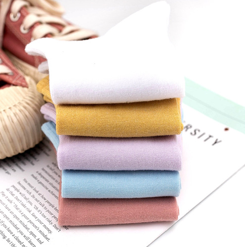 Autumn and summer new socks women's pure color cotton women's boat socks candy-colored short socks Japanese style ins trendy socks drop shipping