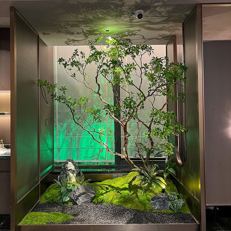 高級馬酔木天井造景ショーウインドー植物室内シミュレーション緑植装飾樹大型偽樹シンプル景観|undefined