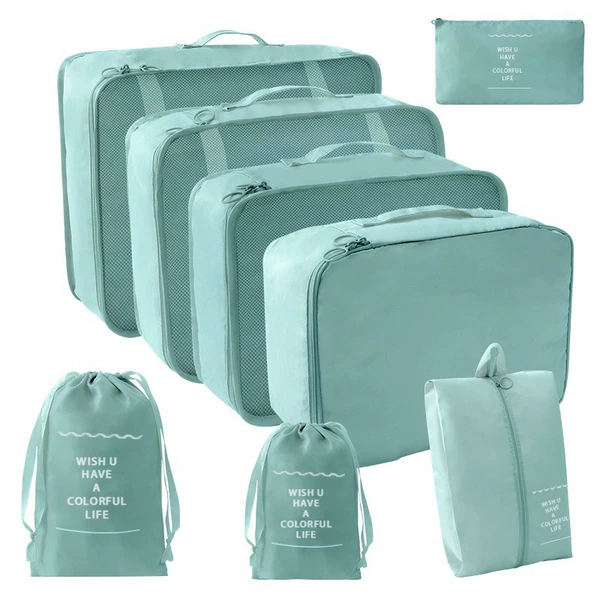 Korean blue beam mouth bag eight -piece set [seven -piece set_ 小 pocket]