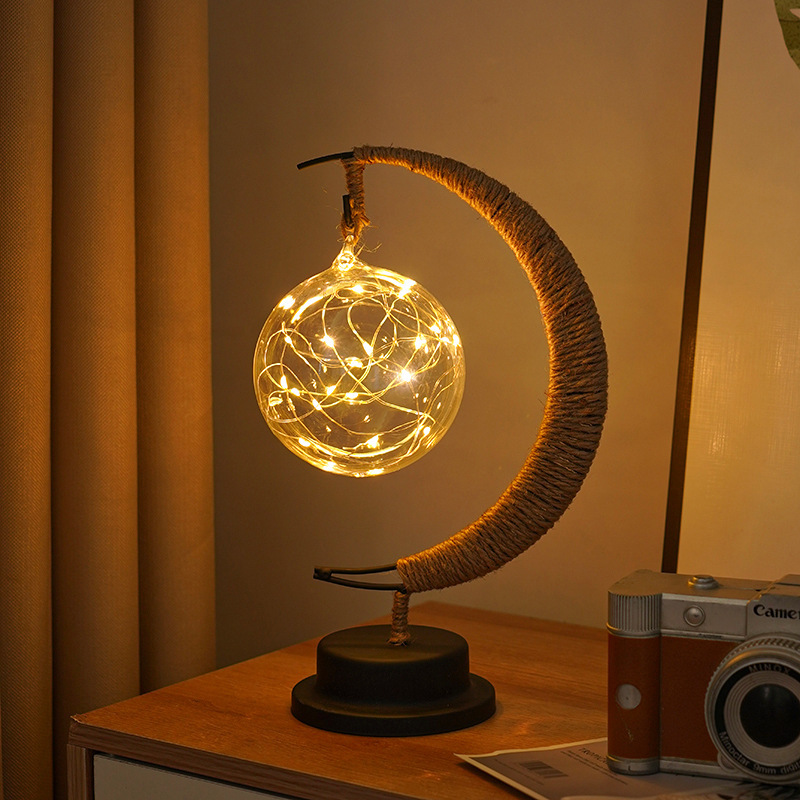 led Decorative Light Star Moon Light Apple Christmas Light Birthday Gift Handmade Hemp Rope USB Iron Nightlight led Decorative Light Star Moon Light Apple Christmas Light Birthday Gift Handmade Hemp Rope USB Iron Nightlight