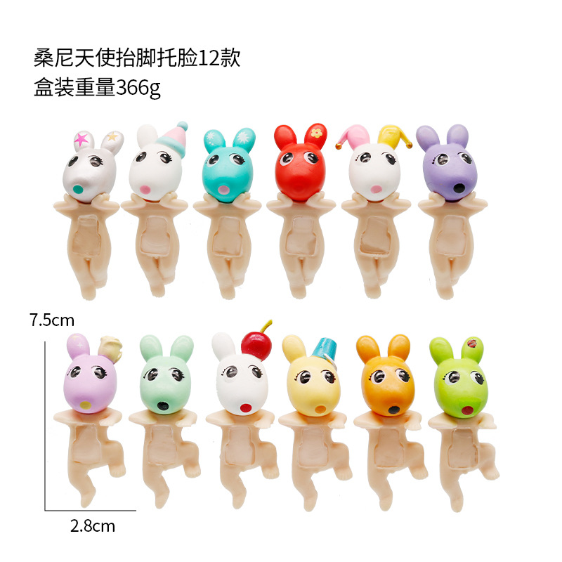 Figura Sorpresa en Caja Ciega, Empaquetada Individualmente, Decoración para Coche, Juguete Moderno para Escritorio, Muñeco de Gato en Caja Ciega, Soporte para Teléfono.