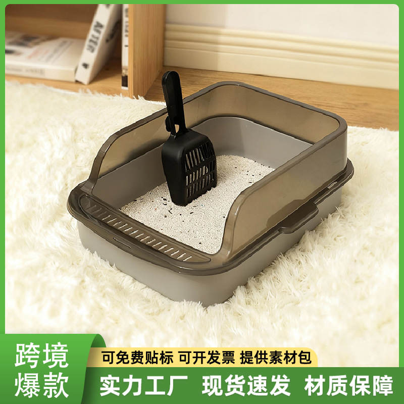 Explosión de arena para gatos semicerrada gran inodoro anti-splash para gatos para aumentar la valla con pala para gatos fábrica directa