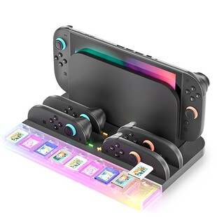 Switch2 left and right small handle charging base with magic lights NS2 host storage charging stand HBS-2804