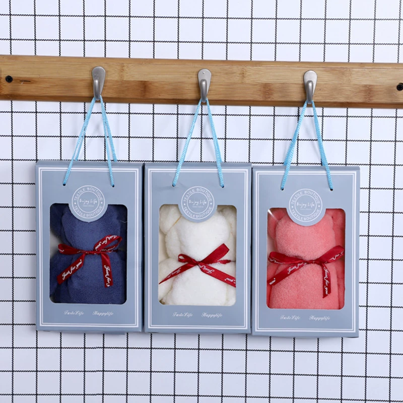 Полотенце «Маленький Медвежонок» из кораллового флиса, сувенир для детей, подарок на свадьбу, ответный подарок, подарок для свадебного магазина, подарочная коробка с доставкой