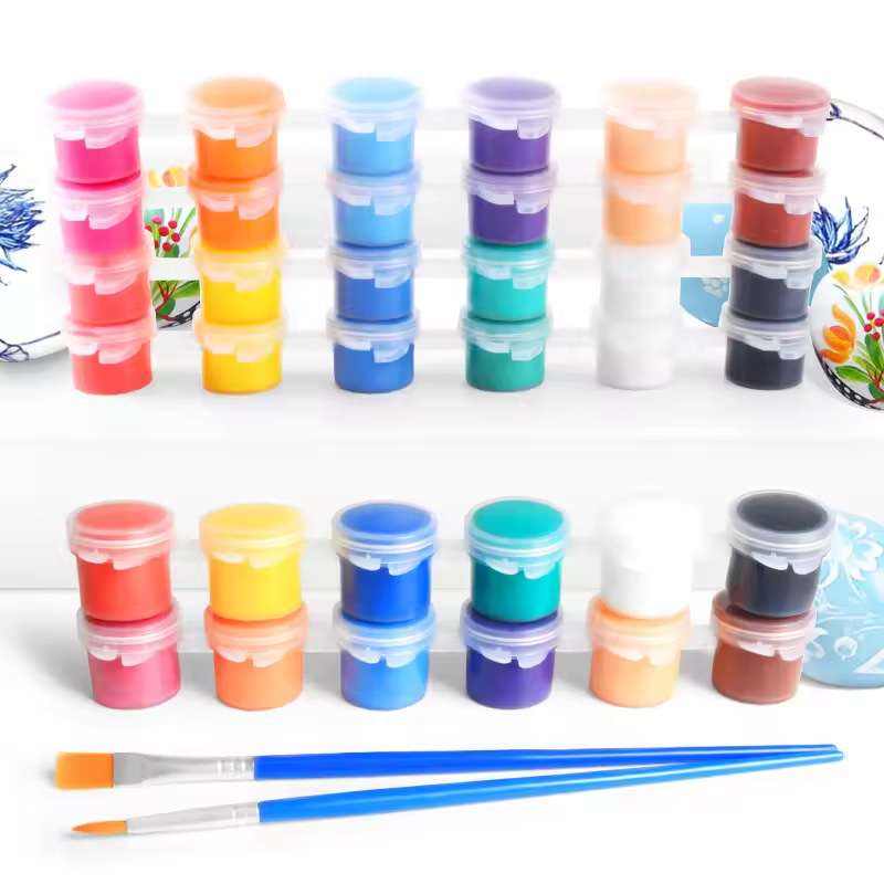 Tiras de pintura acrílica de 3 ml, 6 colores en una pieza, 5 ml, 12 colores, manualidades, pintura de yeso, pintura de piedras para colorear para niños