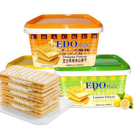 EDO pack罐装苏打饼518g夹心饼干600g礼盒装独立包装零食品批发SZ
