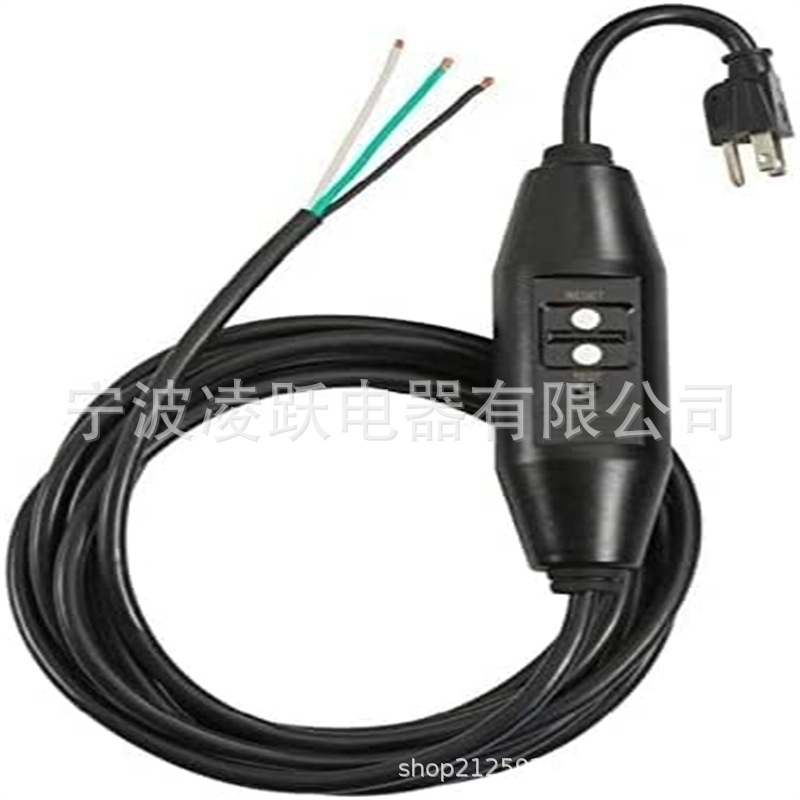 30438003-01 15 英尺直线 GFCI 带飞行引线用户连接防雨