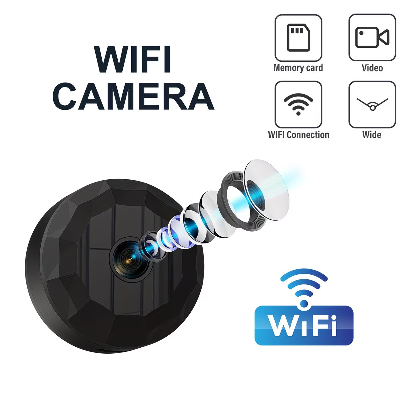 Ev WiFi güvenlik kamerası A9, HD gece görüş, akıllı izleme