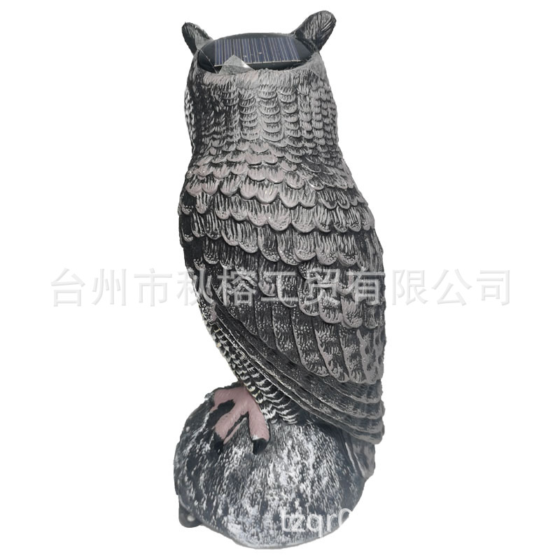 Solar espantapájaros búho cebo repelente de aves jardín protector natural enemigo parásito espantapájaros