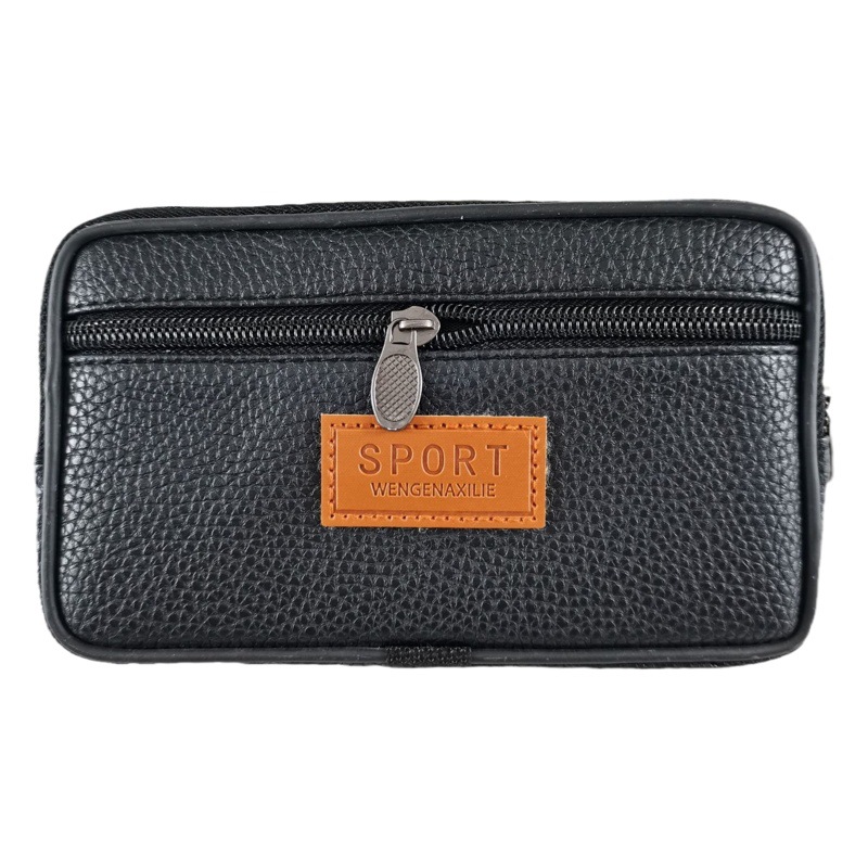 Mobile phone waist bag 7-inch PU horizontal belt running bag mobile phone bag casual running rivers and lakes men's factory wholesale