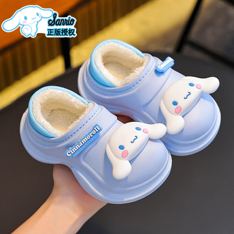 Sanliou bolsas de invierno para niños zapatos de tacones de algodón para niños y niñas caliente y veludo impermeable para el hogar Kullomi zapatillas de algodón para niños