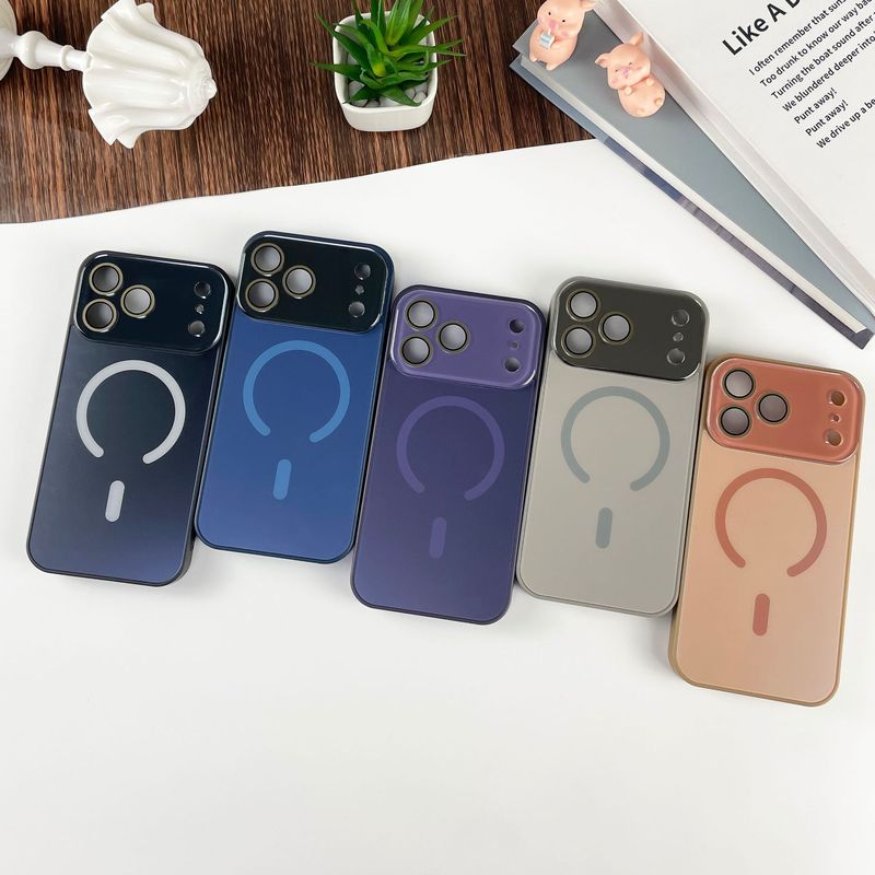 AG磨砂大视窗C形宽磁吸适用iPhone17promax手机壳苹果16Pro保护套|undefined