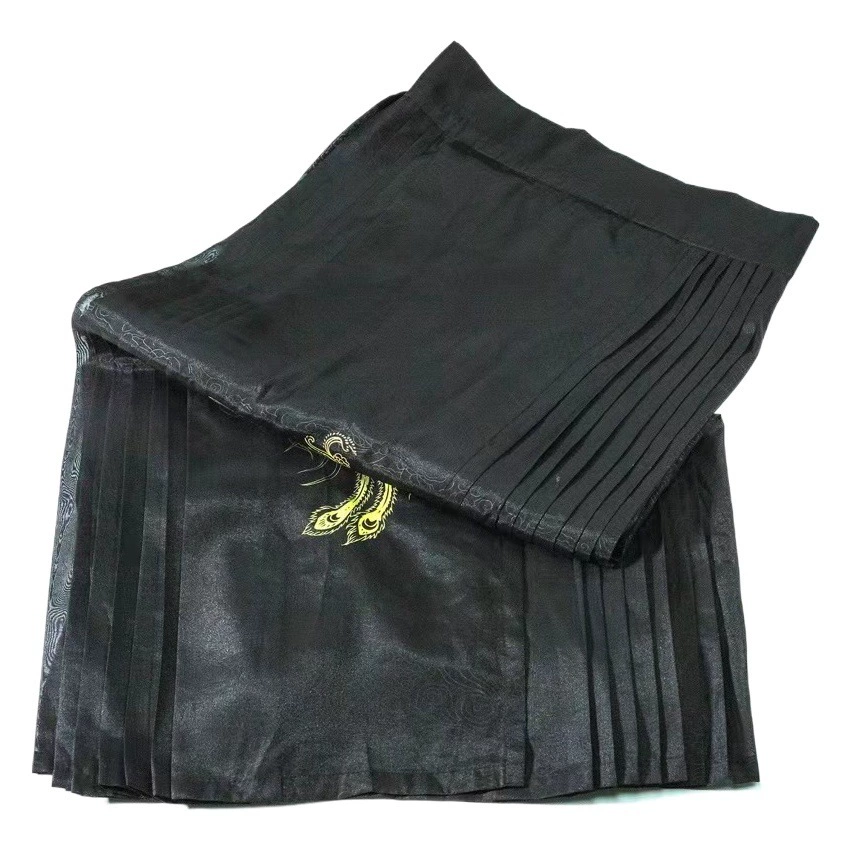 Юбка Fenggu Longzi Xiangyun длиной 4,5 м из пряжи с темным узором, бесшовное платье макси Ming с перфорацией, мужское и женское платье ханьфу, универсальное