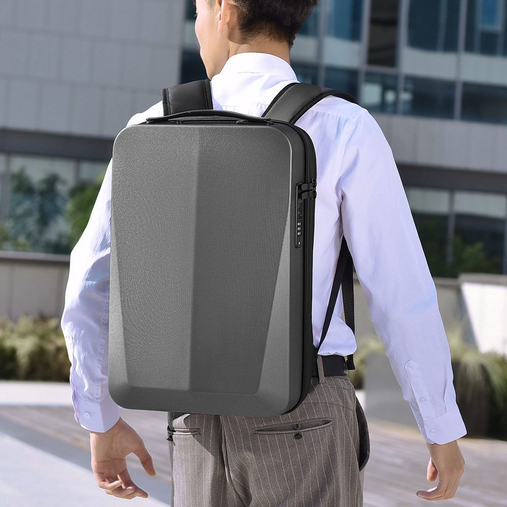 Cross-Border Travel Business Men's Backpack with Large Capacity, 17inch Pc Hard Shell Casual Travel Backpack, Can Be Printed with Logo