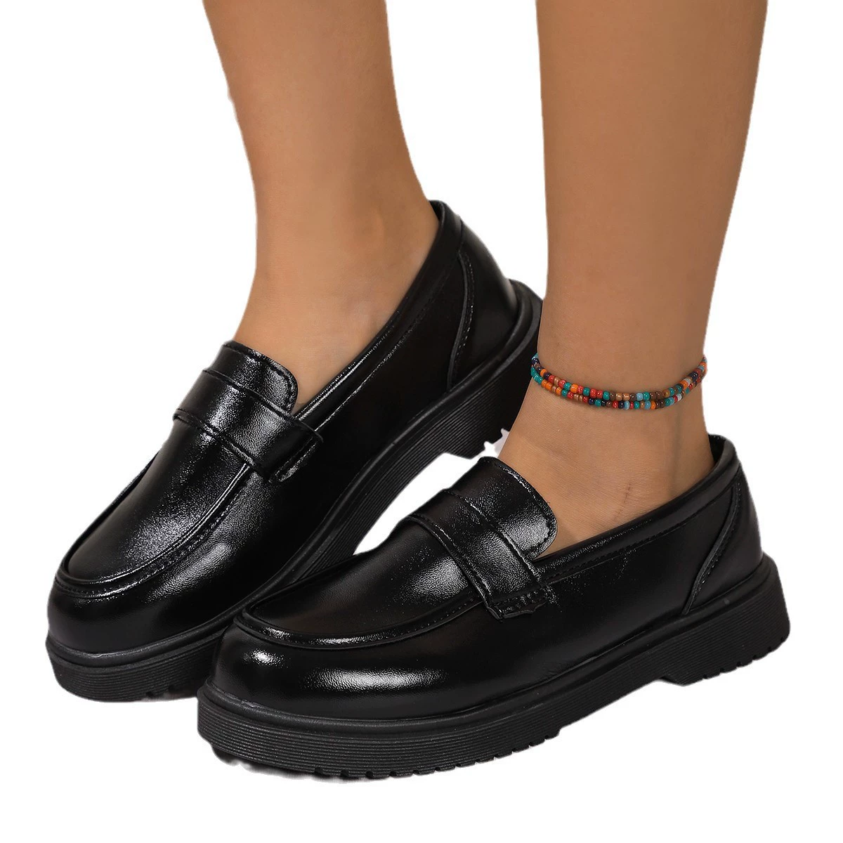 Модная обувь на платформе для кожаных туфель, осенняя, тренд сезона, большой размер, европейский стиль