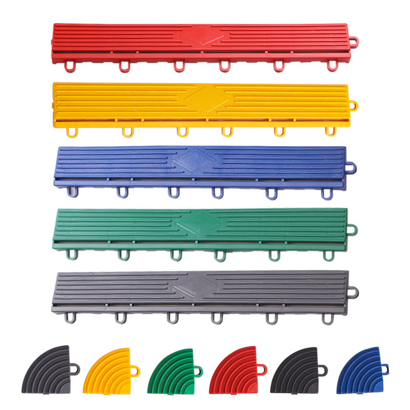 1,8 cm sala de lavado de coches de plástico de empalme rejilla antideslizante alfombra de piso de borde de plástico de la esquina sola orden no enviado