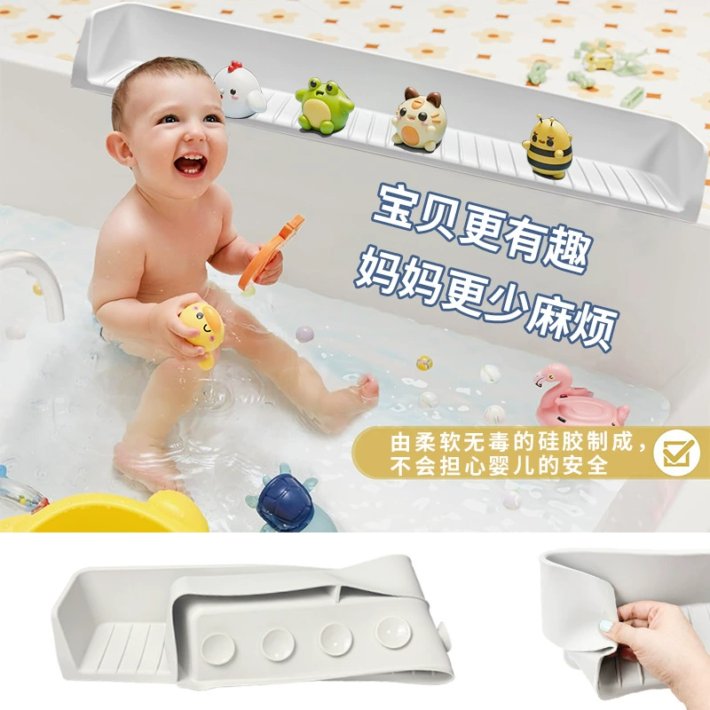 Extra-long silicone waterproof toy, storage system for bath, new collection, 80cm