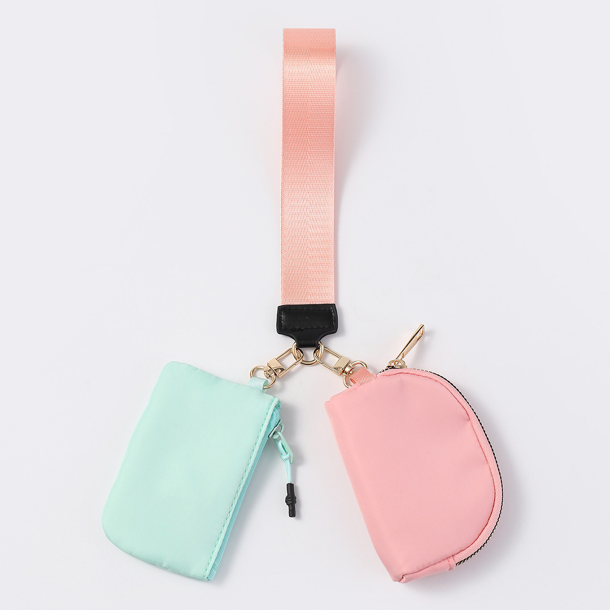 Bolso de muñeca transfronterizo LULU con el mismo estilo Mini bolso de color de moda portátil Estuche para llaves de almacenamiento impermeable de nailon