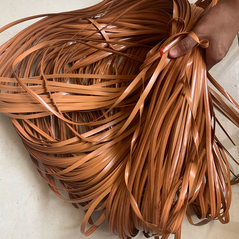 PE caña material de reparación de silla de caña plástico tejido a mano cuerda DIY canasta pequeña canasta taburete redonda plana