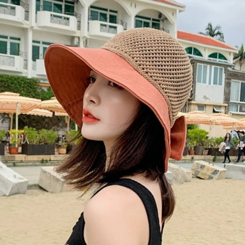 Breathable sun hat, universal knitted hat solar-powered, Korean style