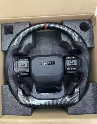 Steering wheel assembly modification for all - fake-carbon-fiber-style