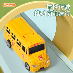 Children's collision deformation inertia engineering car school bus toy car robot model educational toy for boys and girls