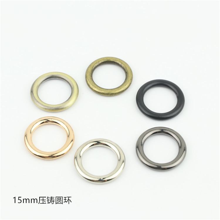Luggage Hardware Accessories, Die-Cast Round Rings, Seamless Rings, Connecting Buckles, Seamless Circular Rings, Inner Diameter 1.5cm