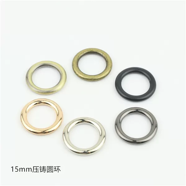 Luggage Hardware Accessories, Die-Cast Round Rings, Seamless Rings, Connecting Buckles, Seamless Circular Rings, Inner Diameter 1.5cm