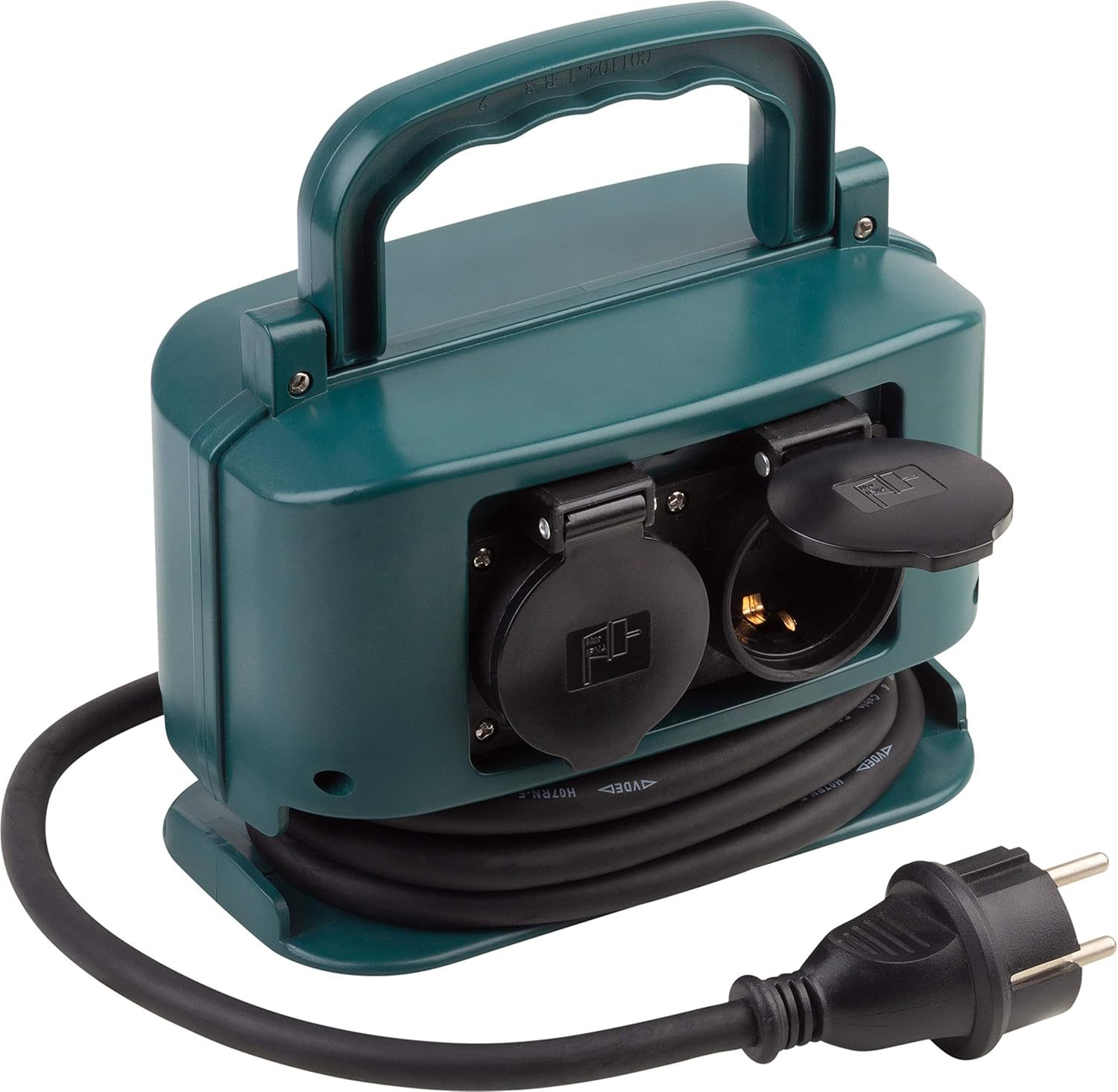 Meister Stromverteiler 4-fach - 2 m Kabel - Gummischlauchlei