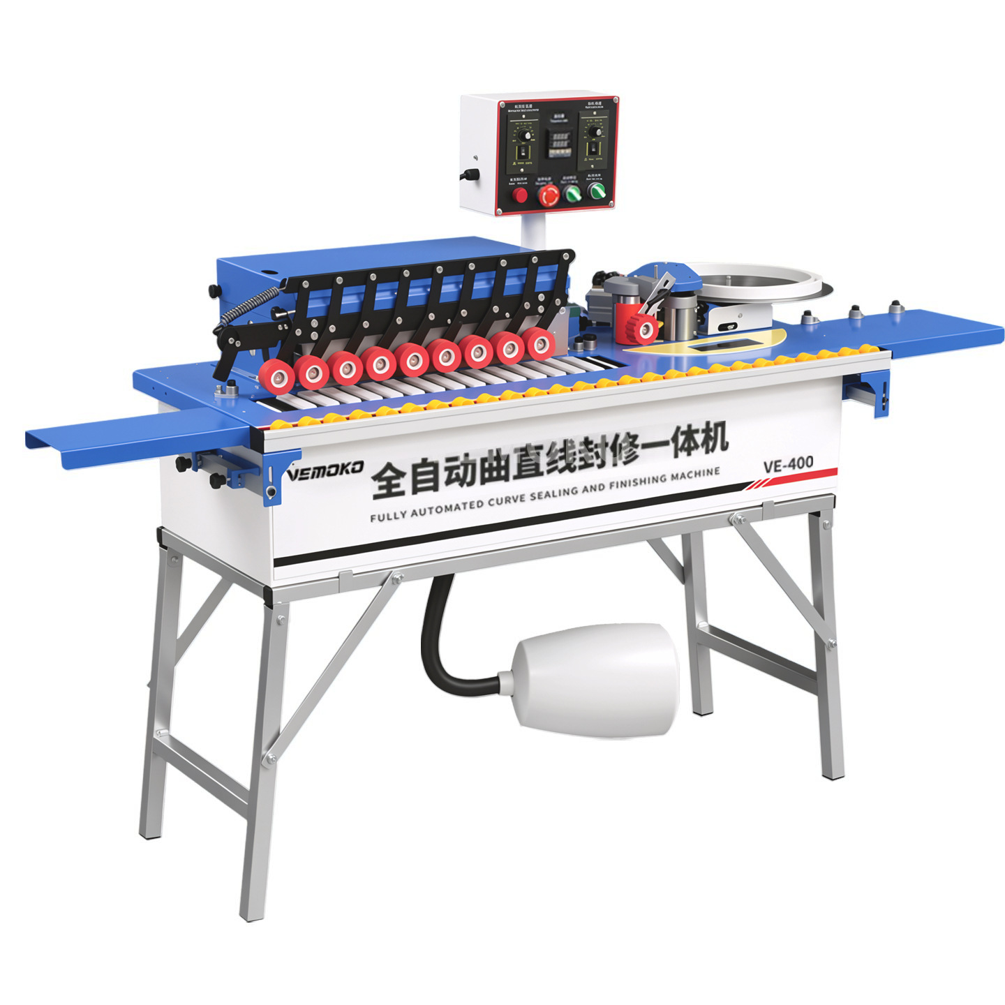 Máquina de sellado automático de borde para carpintería vimoco, mejoras para el hogar, muebles de placa pequeña, máquina integrada de sellado recto y reparación de borde