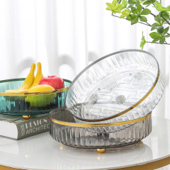 廚房調料置物架調味品旋轉收納盤水果盤大容量收納架家用整理架