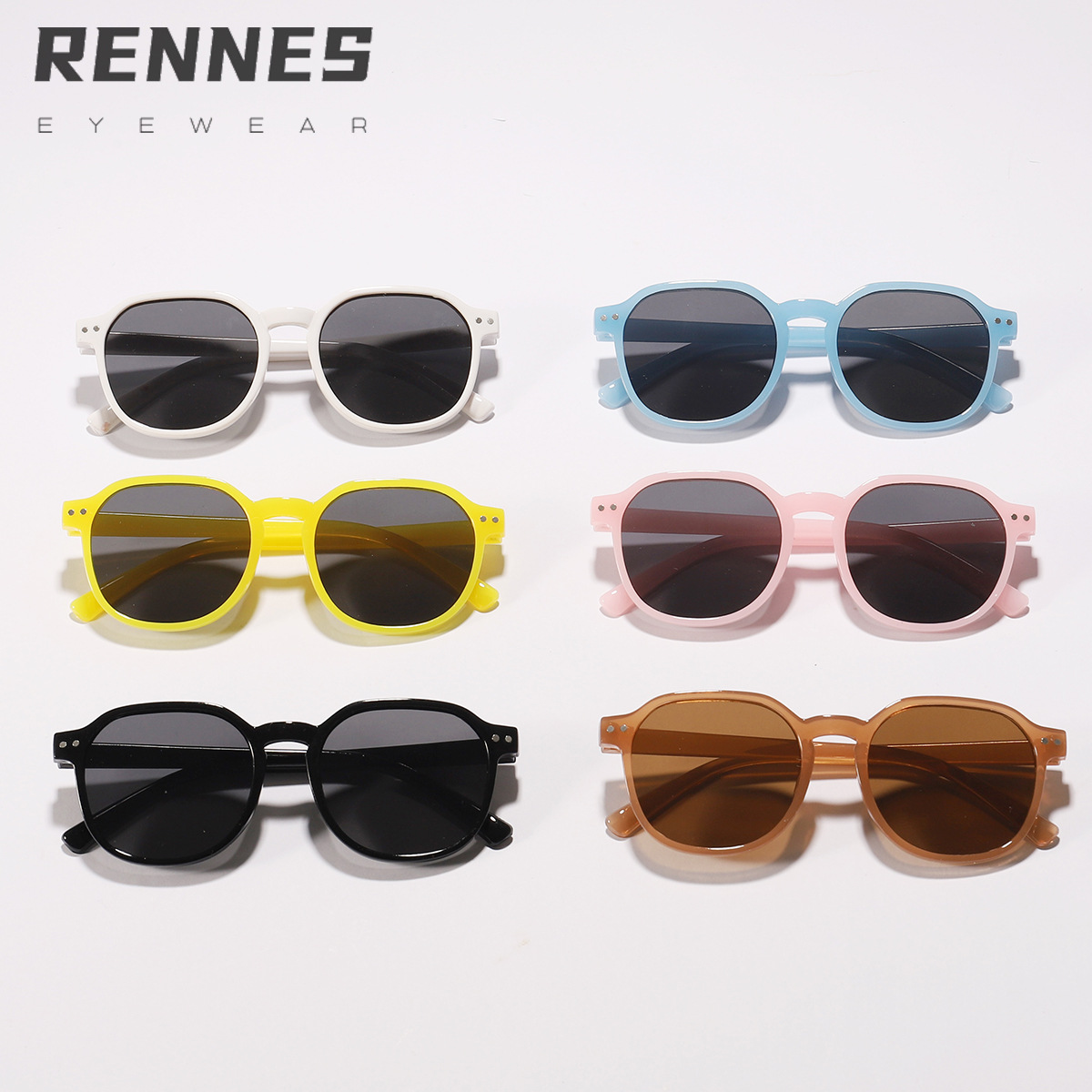 2023 nuevos niños de moda remache gafas de sol niños y niñas ins estilo sombrilla al aire libre gafas de sol lindas al por mayor