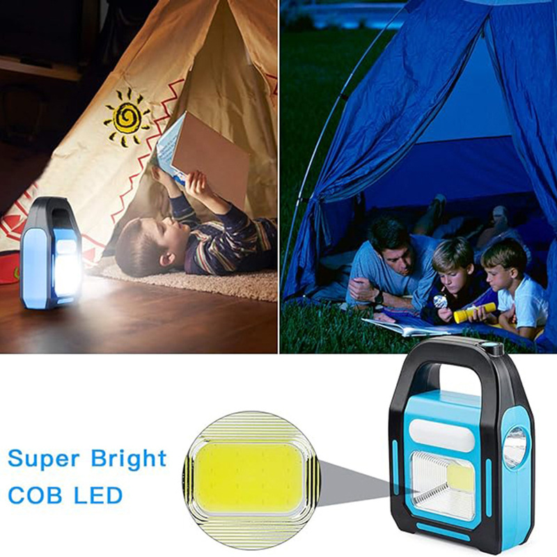 Transfronteriza nueva lámpara de camping multifuncional al por mayor linterna portátil de larga resistencia doble fuente de luz al aire libre impermeable