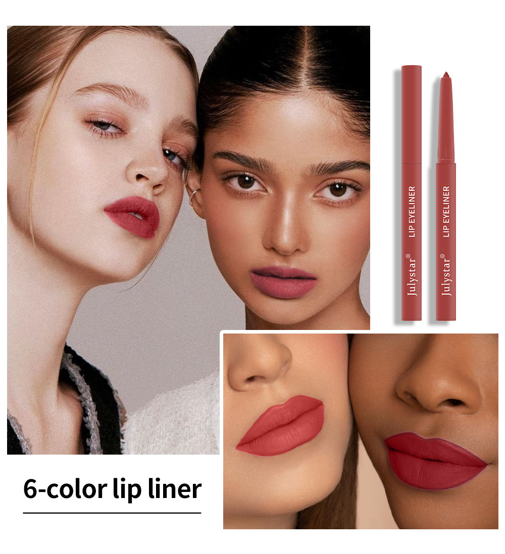 Julystar non-fading automatic lip liner pen, matte multi-color export lip gloss and lipstick pen from Europe and America undefined