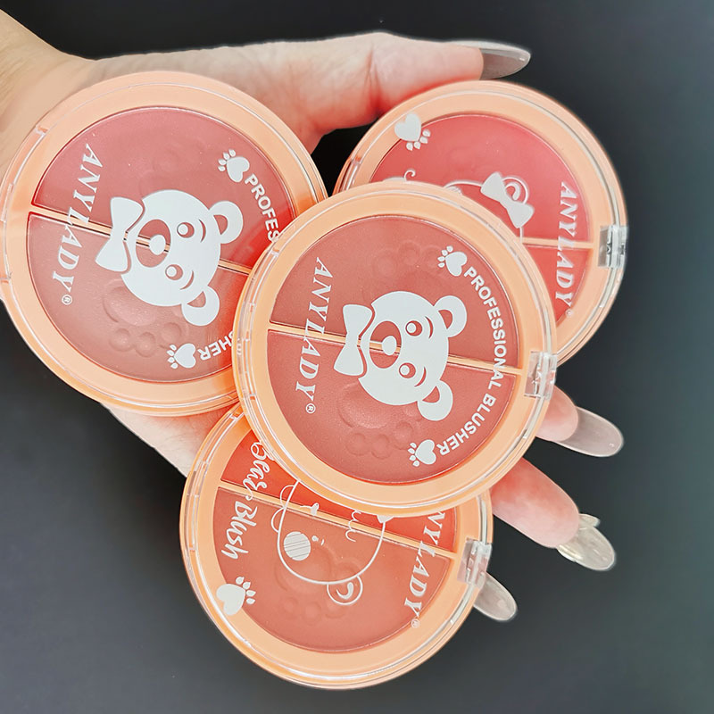 新款雙色可愛奶酪蜜桃腮紅 Anylady修容立體粉色泰國胭脂腮紅盤