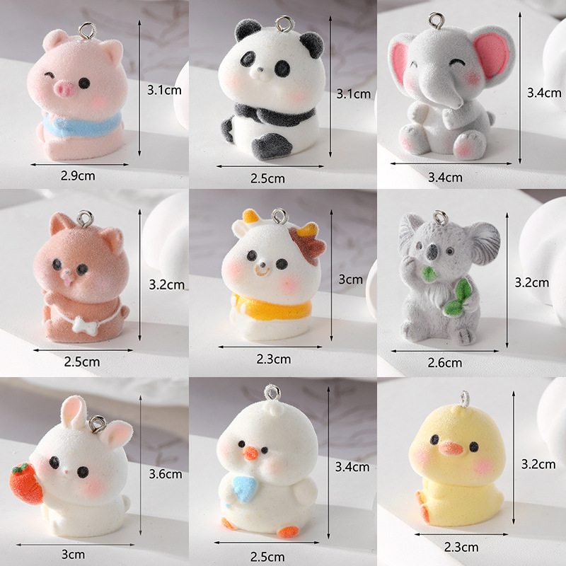 105g Weight Pendant Jewelry Making Type DIY Jewelry Accessories Classification 10 PCS/Package Quantity Plastic, Resin Material Animal Pattern Epoxy Design Cartoon Style Style 10 PCS/Package Plastic Resin Animal Pendant 无