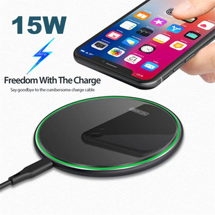Cross Border Wireless Charger 15W/20W/30W Disc Fast Charge Gift Acrylic Mirror Wireless Charger 50W