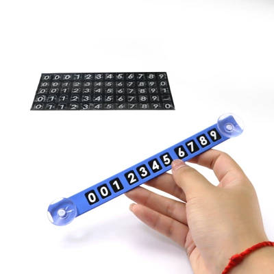 license plate exquisite three-dimensional suction – Nömrəli dayanma kartı - 1-blue-with-number-sticker-version