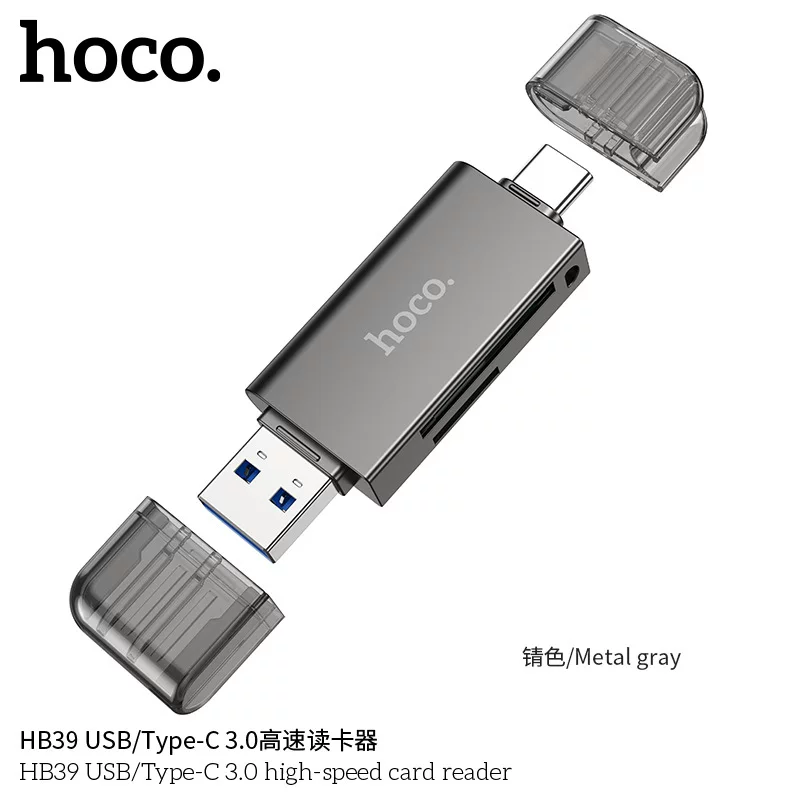 HOCO HB39 USB/Type-C 3.0 высокоскоростной кардридер