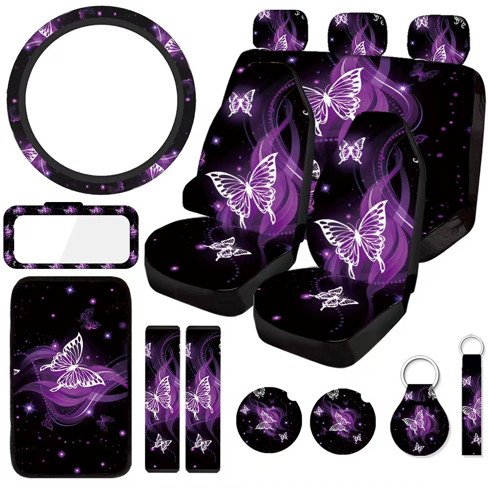 Экспорт для внешней торговли исключительно для Amazon и других платформ, набор из 16 больших бабочек с фиолетовым блеском