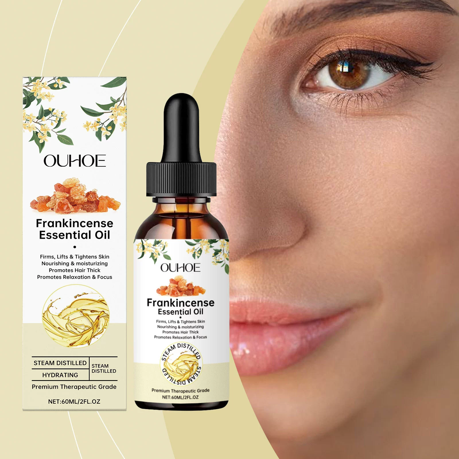 Увлажняющее эфирное масло для волос OUHOE питает, увлажняет и разглаживает волосы и ухаживает за кожей лица, многофункциональное эфирное масло.