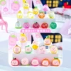 2031-100 Fruit small cute pig 4 pieces