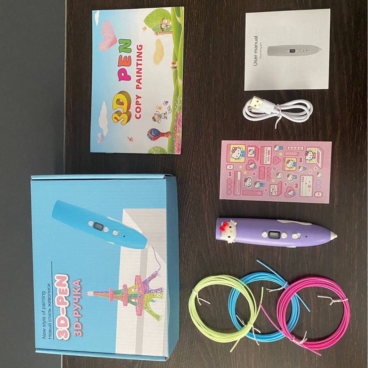 3D lápiz de impresión de niños máquina de dibujo de baja temperatura consumibles juguetes populares en línea chicas diy regalo de cumpleaños princesa